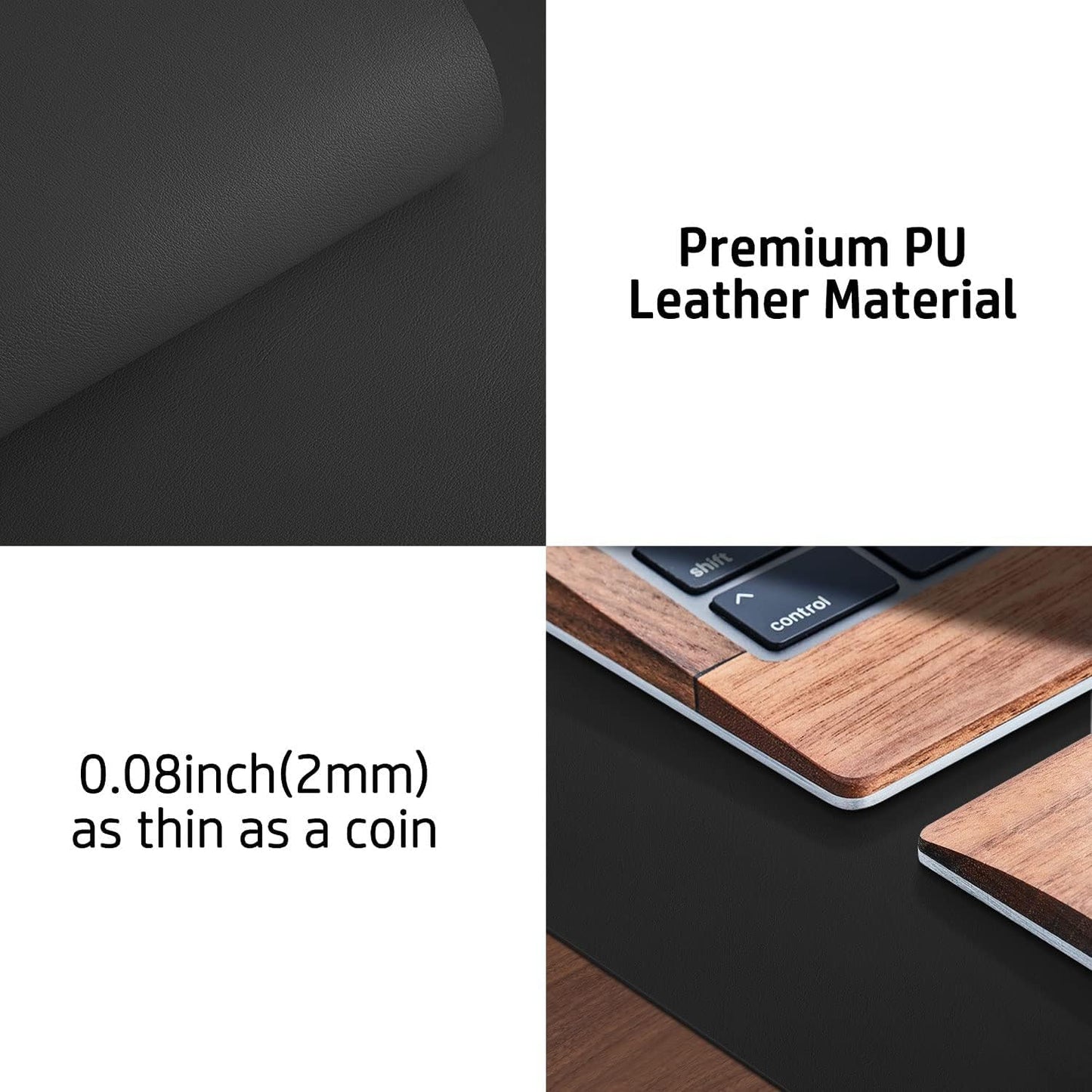 Large Desk Mat Black