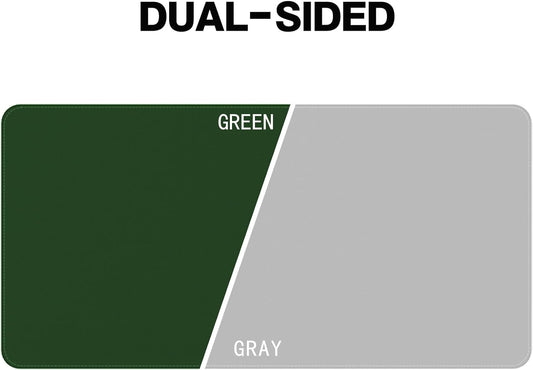 Dual-Sided Desk Mat Green + Gray