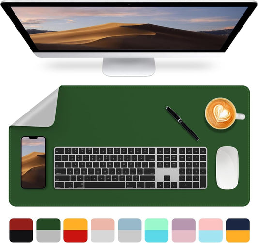 Dual-Sided Desk Mat Green + Gray