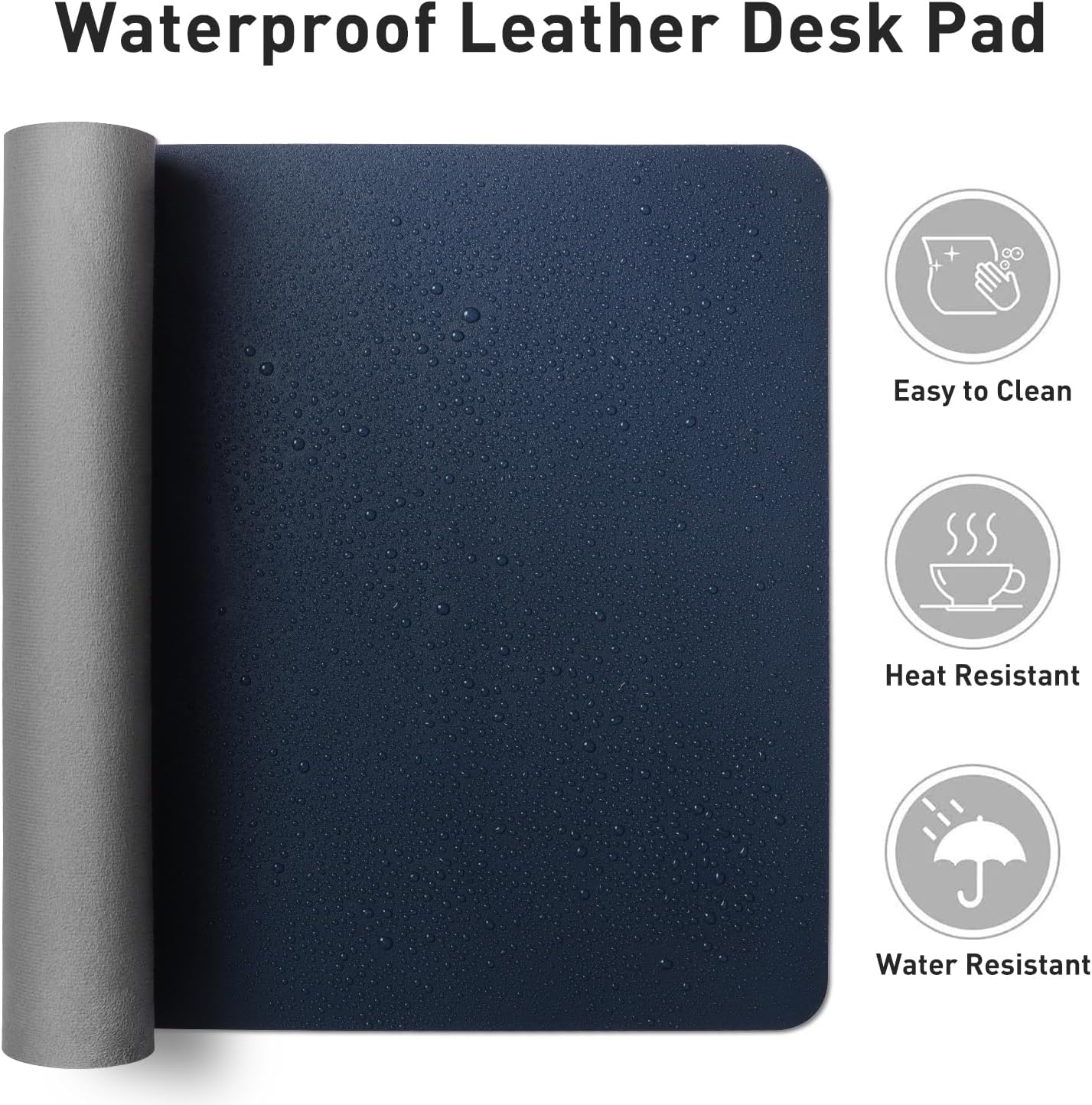 Large Desk Mat Dark Blue