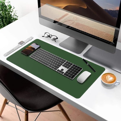 Dual-Sided Desk Mat Green + Gray