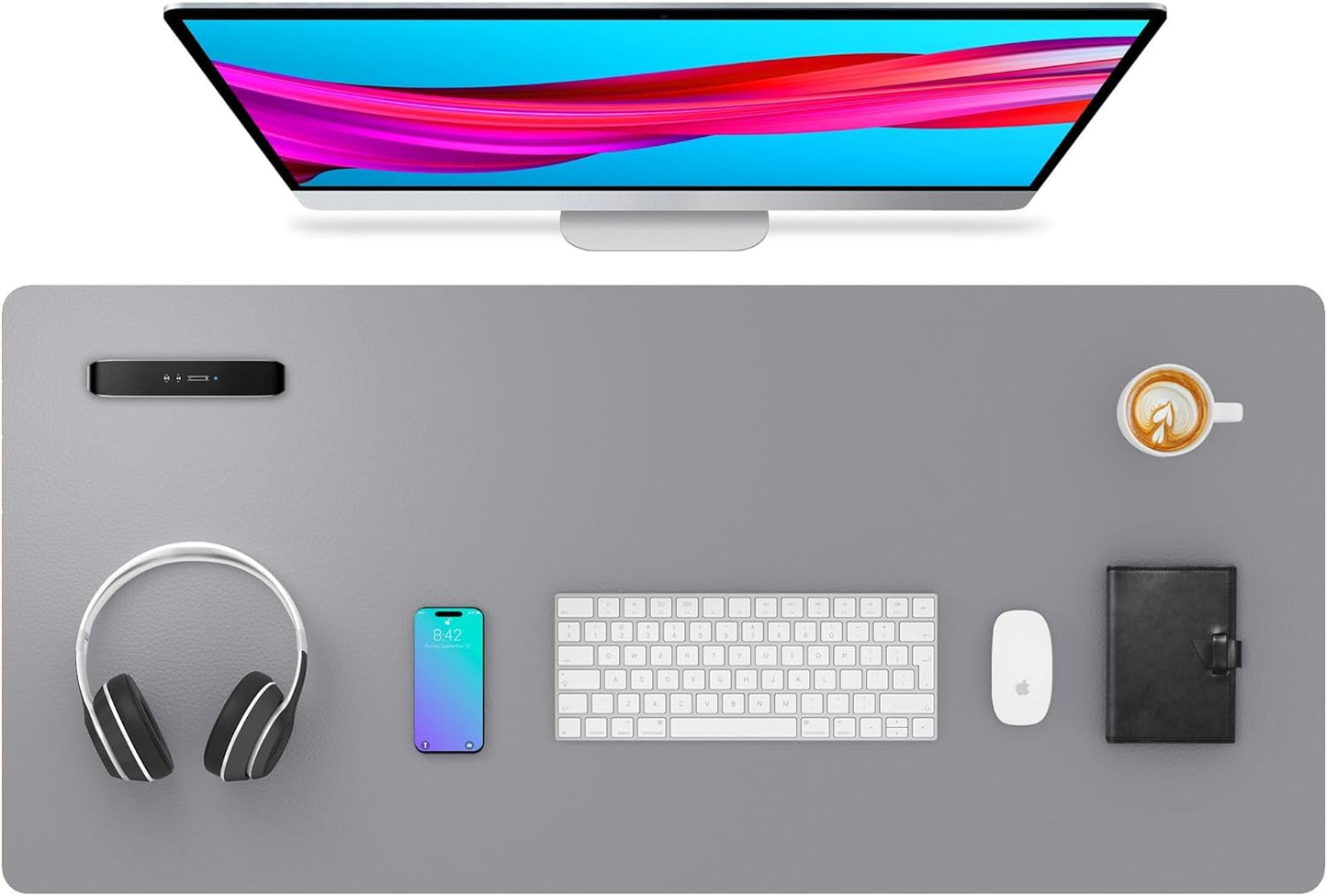 Large Desk Mat Gray