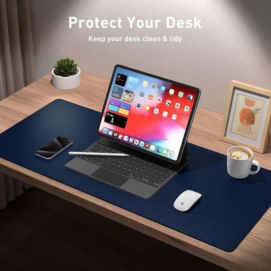 Large Desk Mat Dark Blue