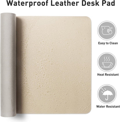 Large Desk Mat Beige