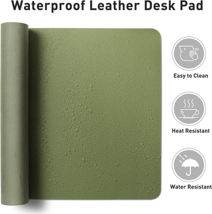 Large Desk Mat Olive Green