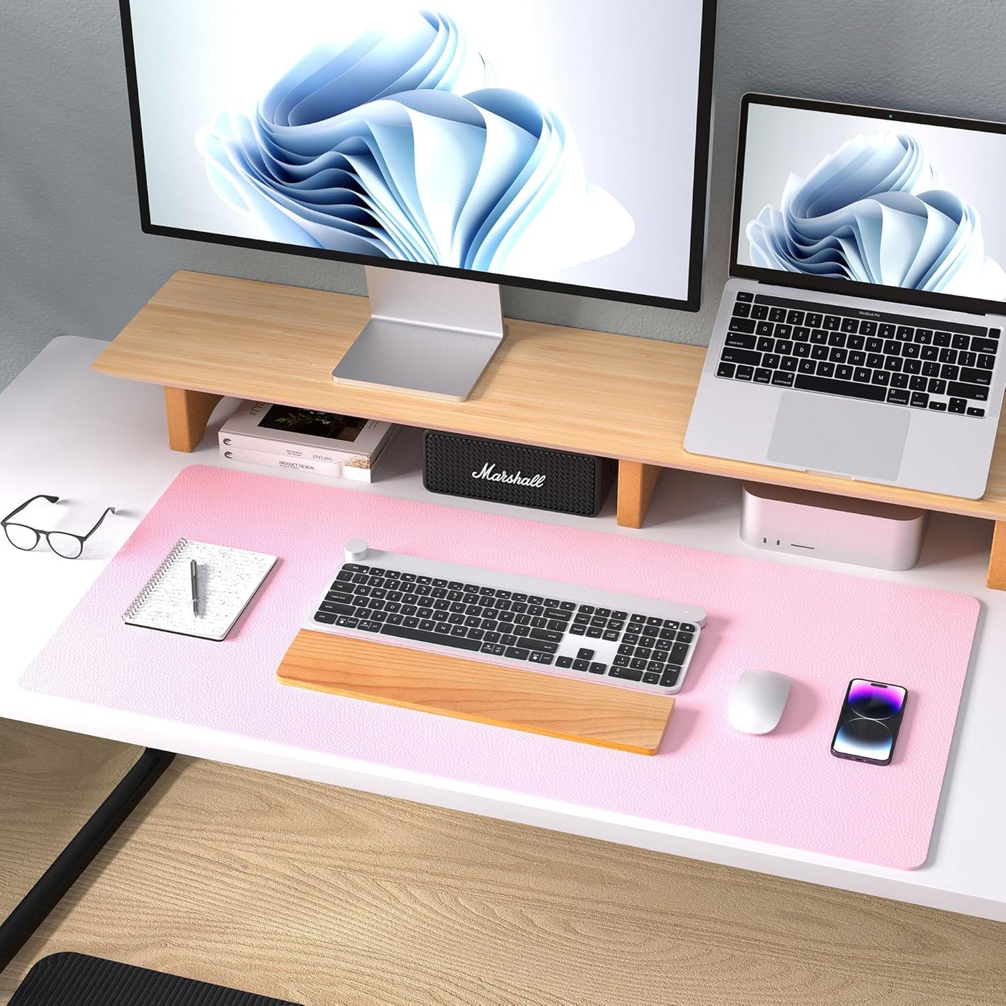Large Desk Mat Pink