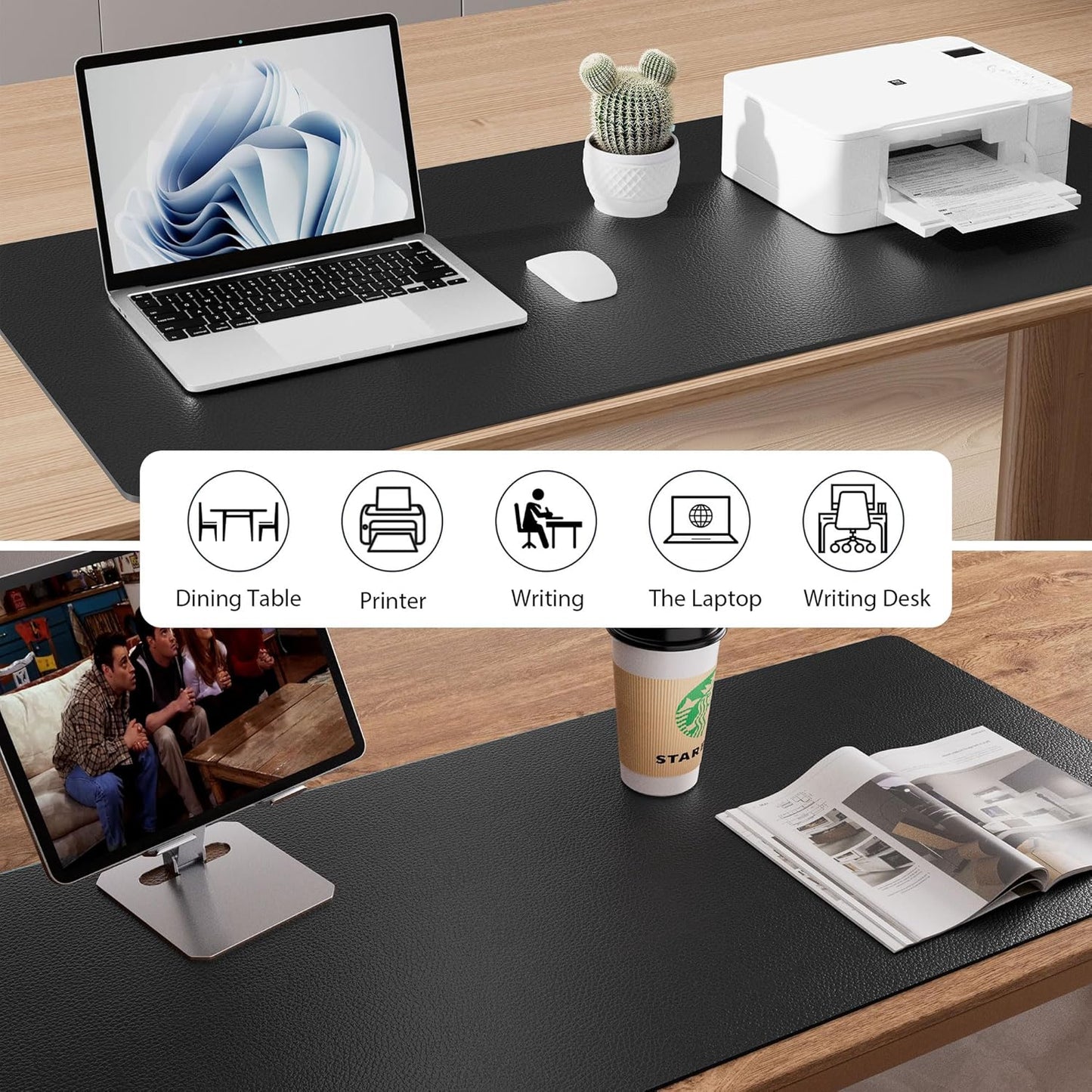 Large Desk Mat Black