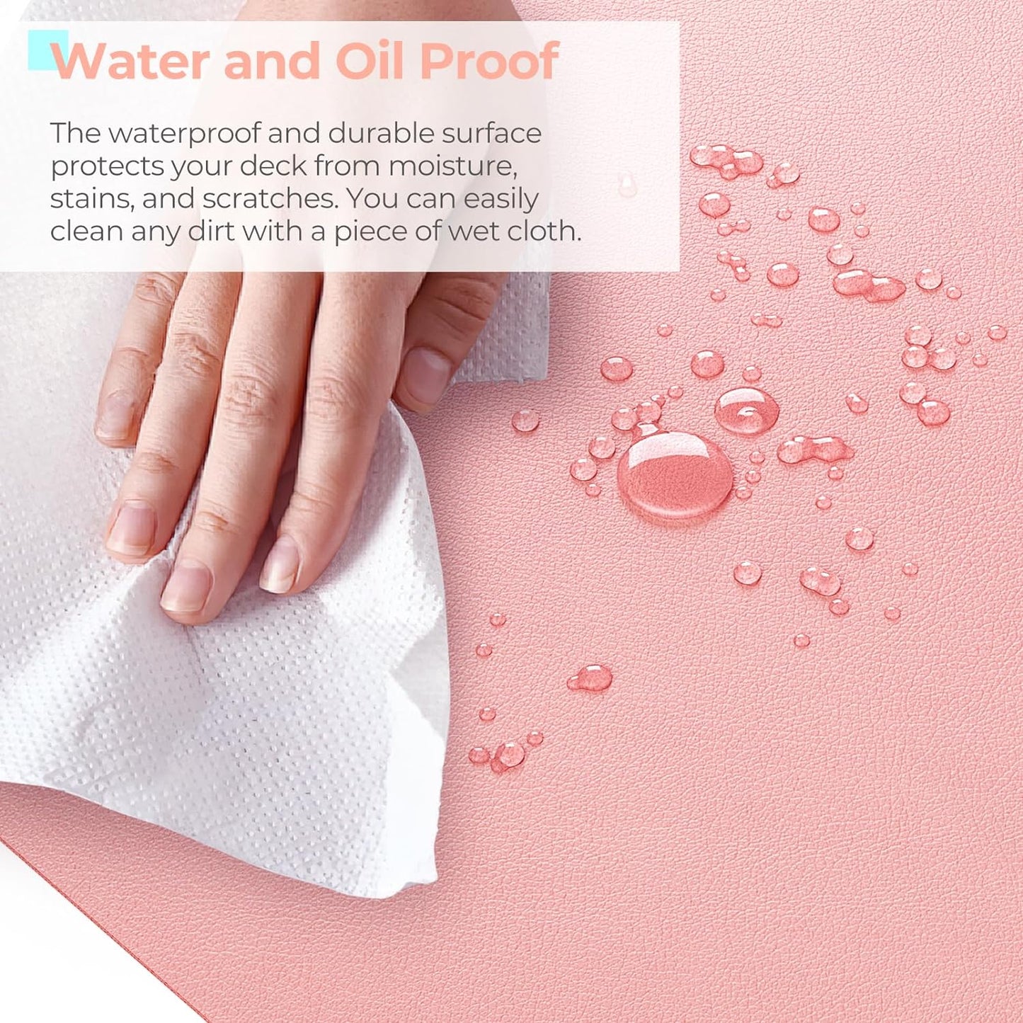 Dual-Sided Desk Mat Pink + Blue