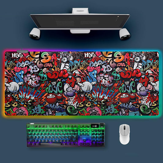 RGB Gaming Mousepad Graffiti
