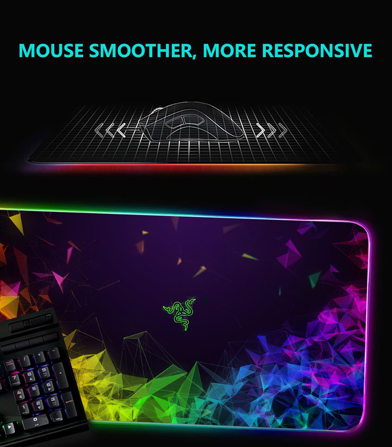 RGB Gaming Mousepad Rainbow