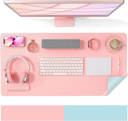 Dual-Sided Desk Mat Pink + Blue