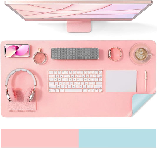 Dual-Sided Desk Mat Pink + Blue