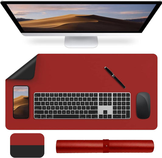 Dual-Sided Desk Mat Black + Red