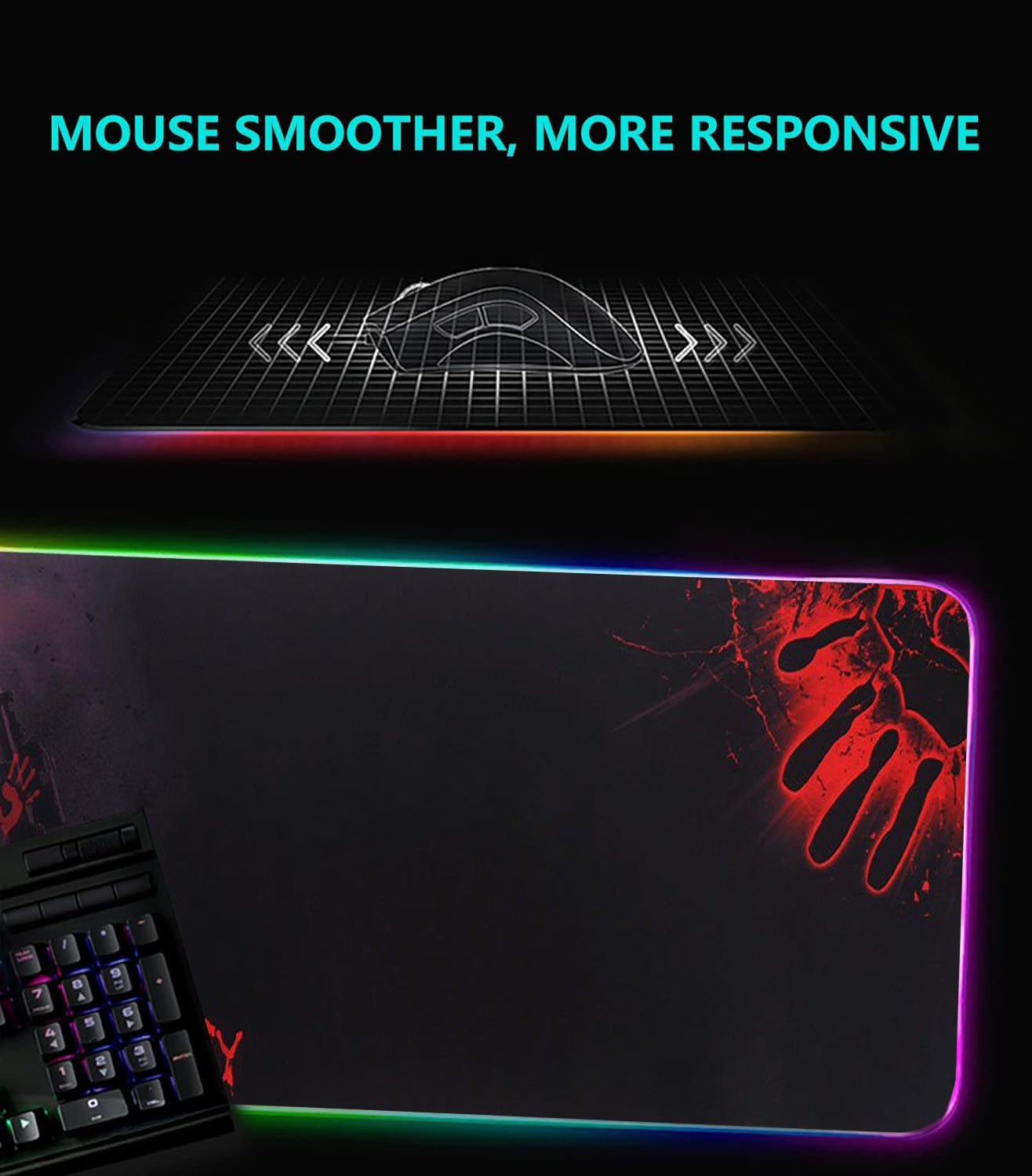 RGB Gaming Mousepad Bloody
