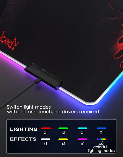 RGB Gaming Mousepad Bloody