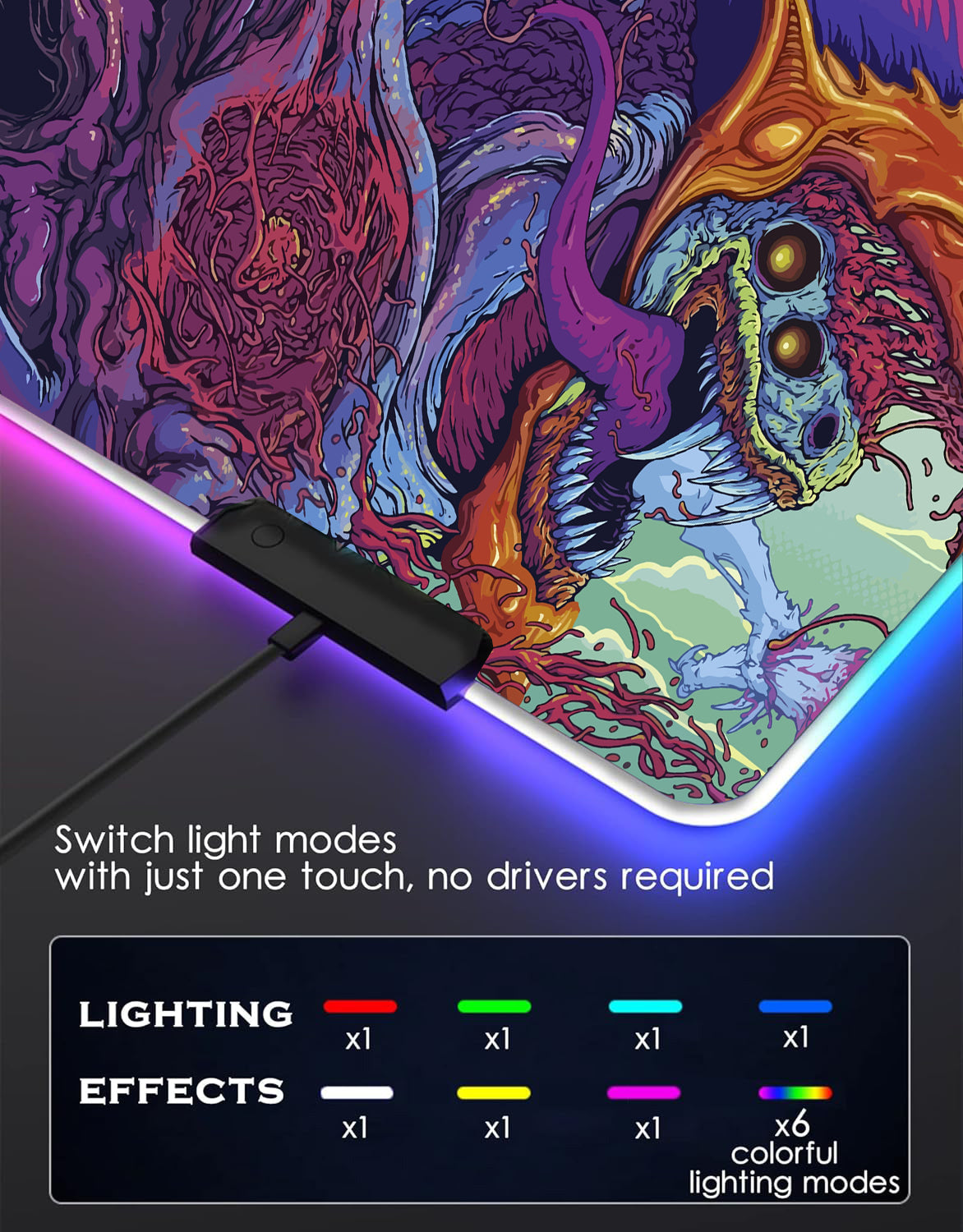 RGB Gaming Mousepad Dragon