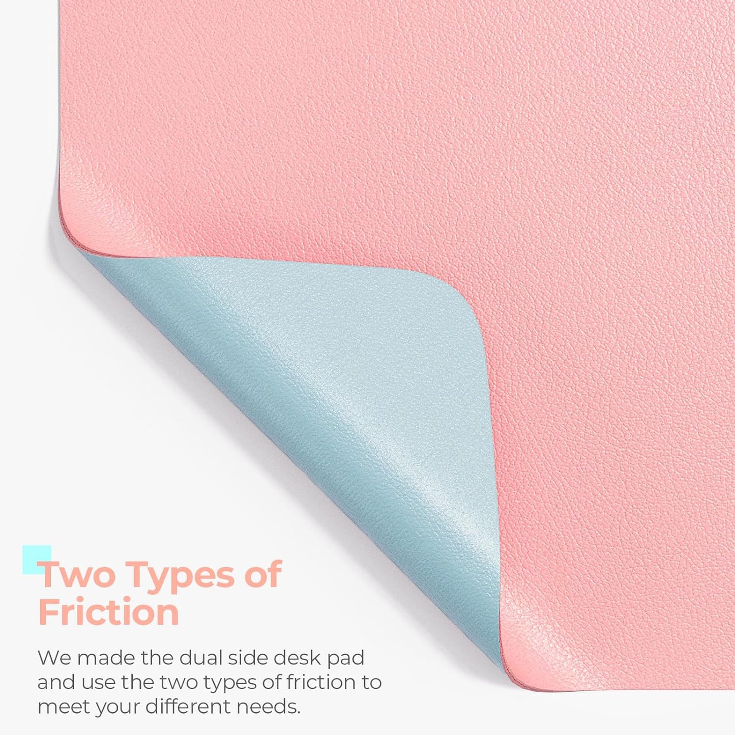 Dual-Sided Desk Mat Pink + Blue